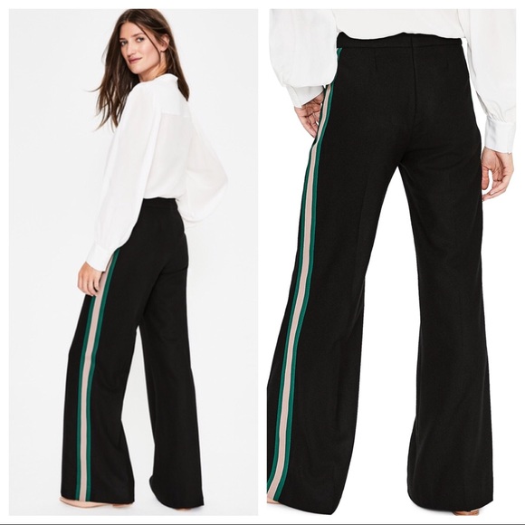 Boden Pants - BODEN Sherborne Side Stripe Wool Blend Pants